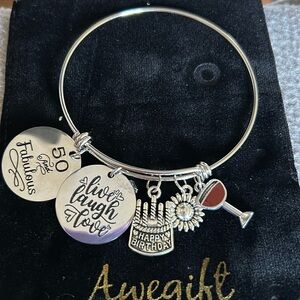 Awegift 50th Birthday bracelet NEW